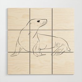 Mr. Sea Lion Wood Wall Art