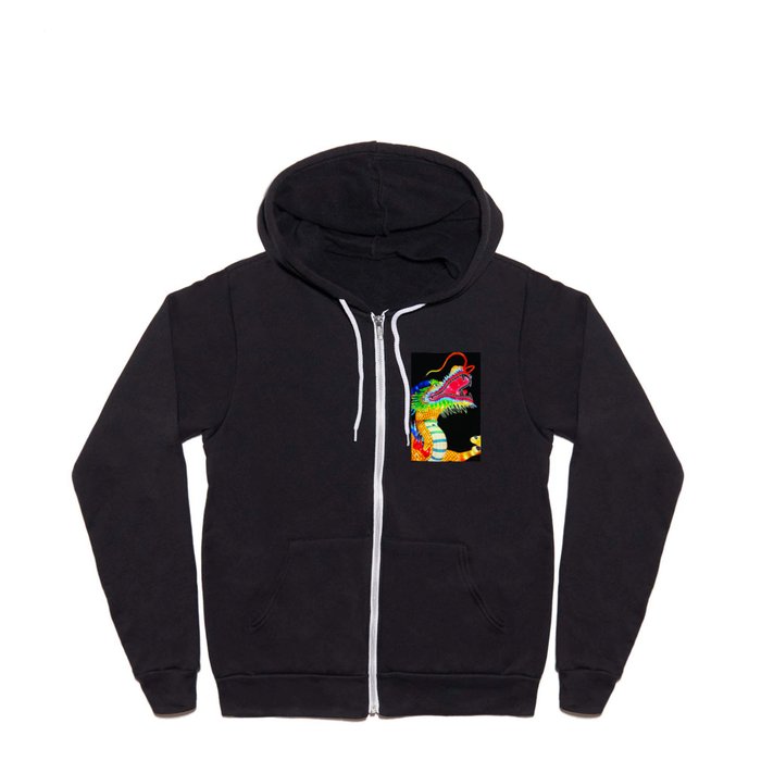 Chinese Dragon Lights Full Zip Hoodie