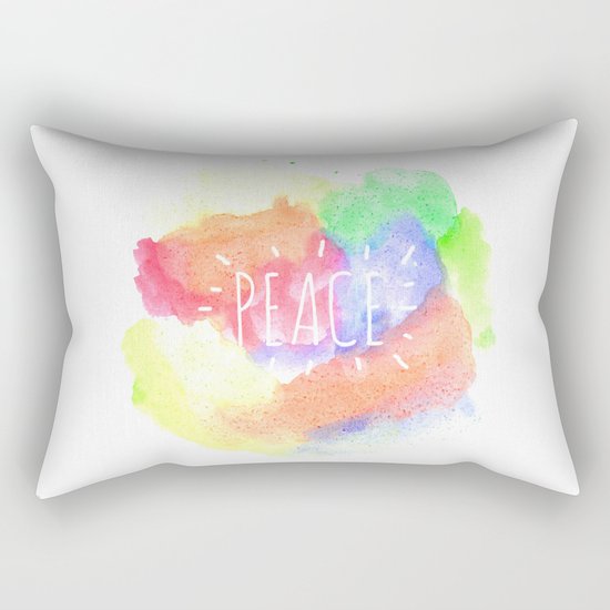 peace watercolour Rectangular Pillow