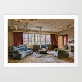 Lost Place - the blue Lounge Art Print