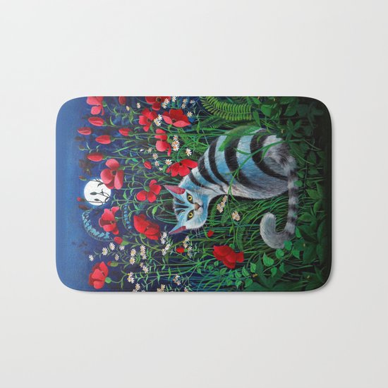 Cat in the Night Bath Mat