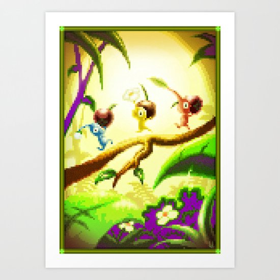 Pixel Art series 14 : Nature Art Print