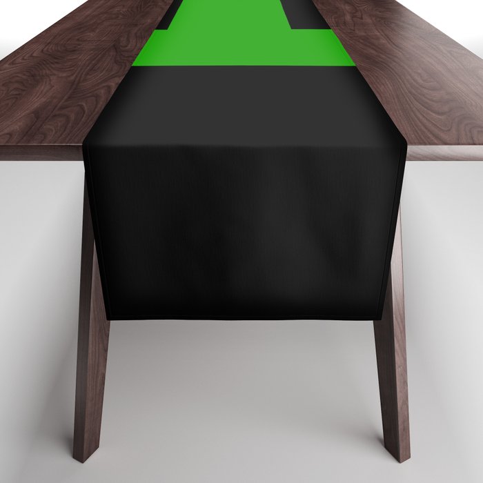 Letter F (Green & Black) Table Runner