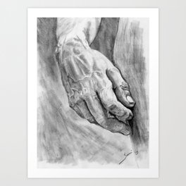 Hand of Michelangelo's David Art Print