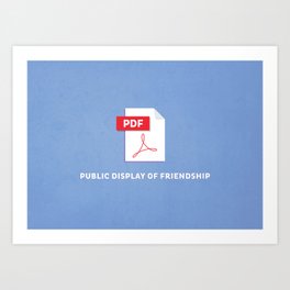 Public Display of Friendship Art Print