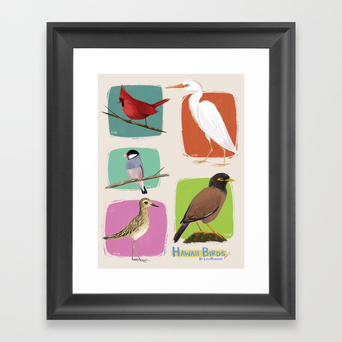 Hawaii Birds Collection Part 1 Framed Art Print