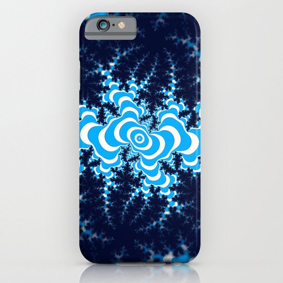 Blue and White fractal iPhone & iPod Case