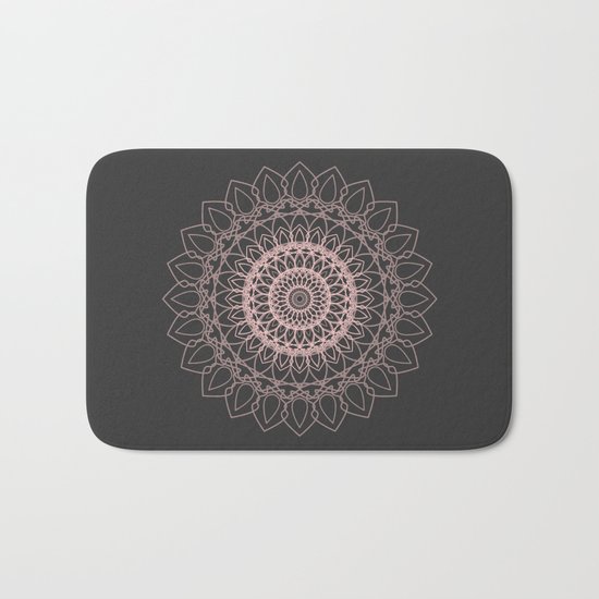 mandala rose quartz color of the year Bath Mat