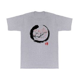 Japanese Calligraphy Zen Buddhist Enso Circle Shirt -  Mindfulness Art for Meditation T Shirt