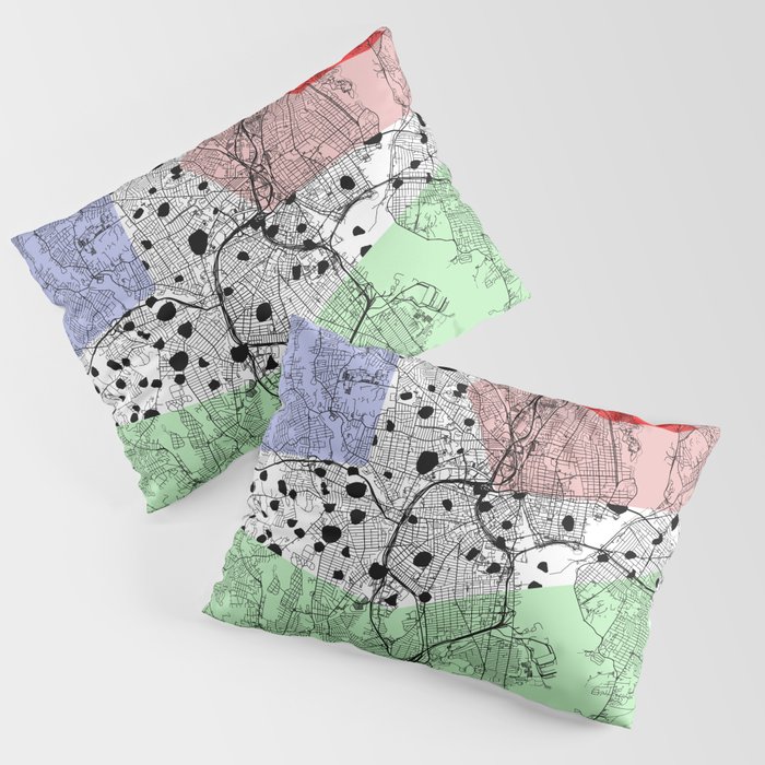 Providence, USA - City Map Collage Pillow Sham