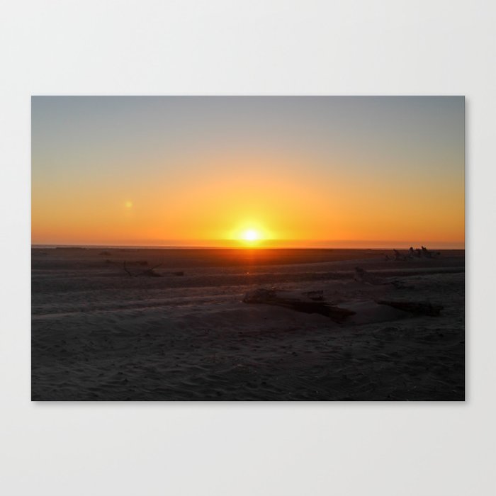 Beach Sunset on Oregon Coast Canvas Print