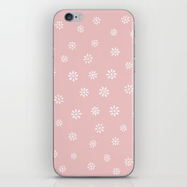 Retro Small Daisys-Baby Pink iPhone Skin