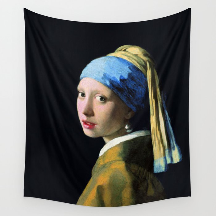 Vermeer - Girl with a Pearl Earring Wall Tapestry