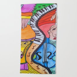 Let There Be Music Beach Towel