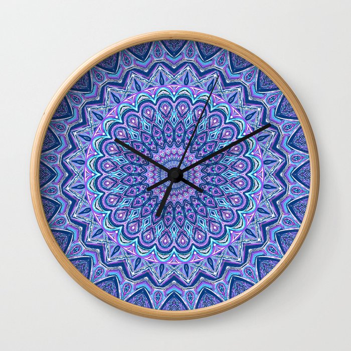 Purple Passion - Mandala Art Wall Clock