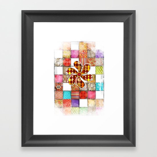Lady Patchwork (Bulgarian Love) Framed Art Print
