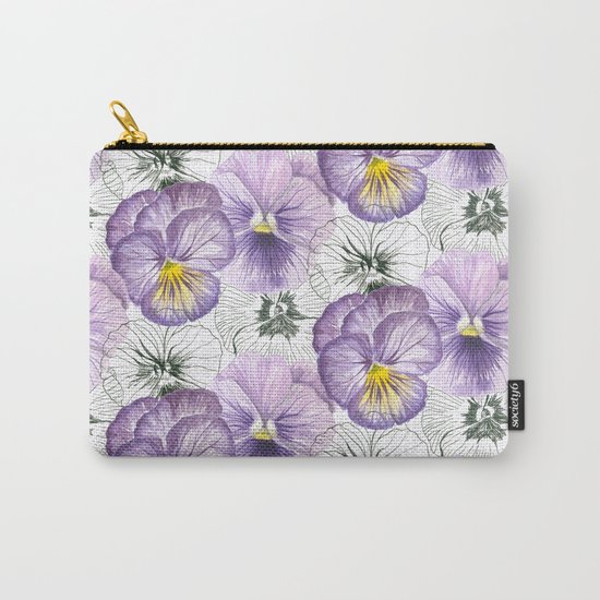Pansy pattern Carry-All Pouch
