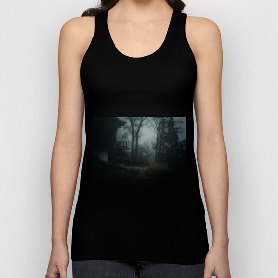 Fog in the woods Unisex Tank Top
