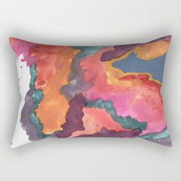 Carnival: a vibrant mixed media piece inspired by New Orleans Rectangular Pillow