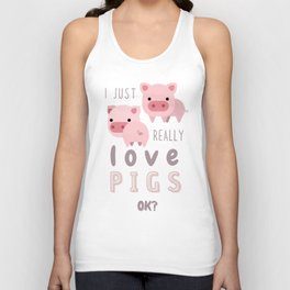 Funny Pigs For Pig Lovers Unisex Tank Top