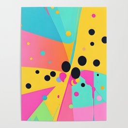 Random bright colors background with colorful spots Poster