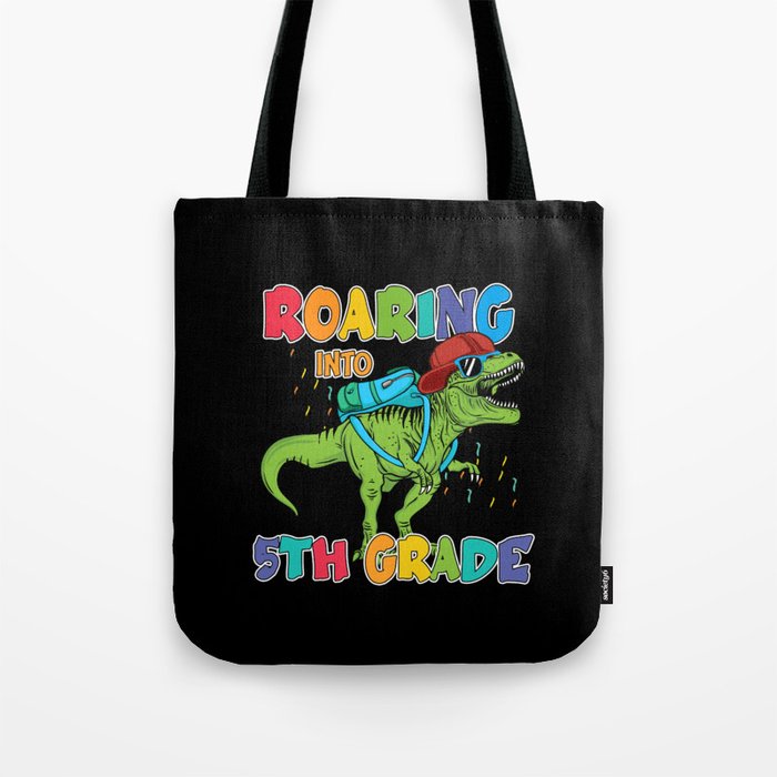 Fifth Grade dinosaur back to school Tote Bag