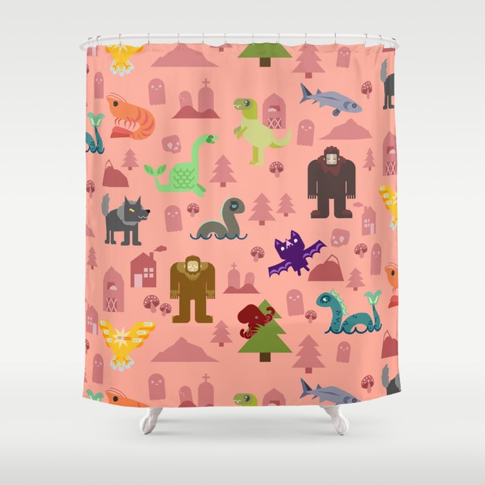Cryptids of the PNW Shower Curtain