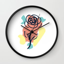 rose abstract Wall Clock
