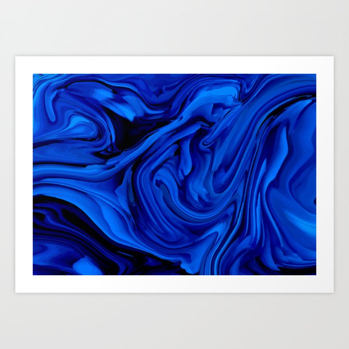 Blue Liquid Marbled texture Kunstdrucke Blue Liquid Marbled texture Kunstdrucke