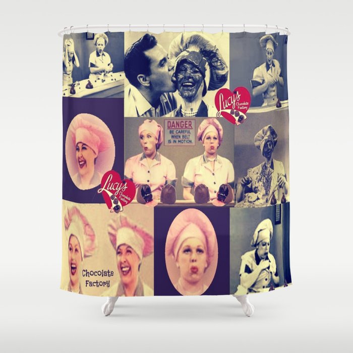 Retro Lucy Collage Shower Curtain By Bluevelvetdesigns Society6