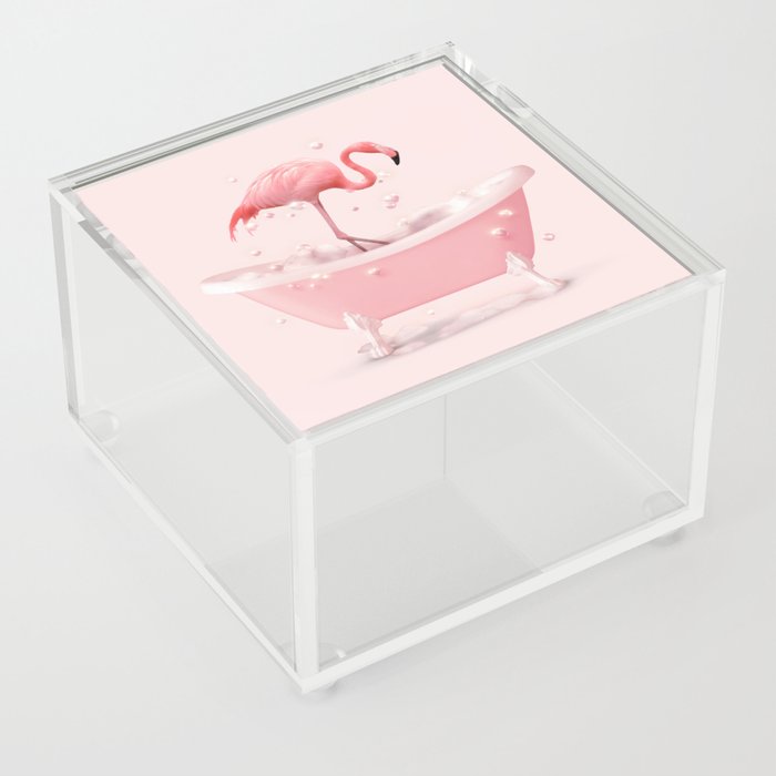 Bathtub Flamingo Acrylic Box