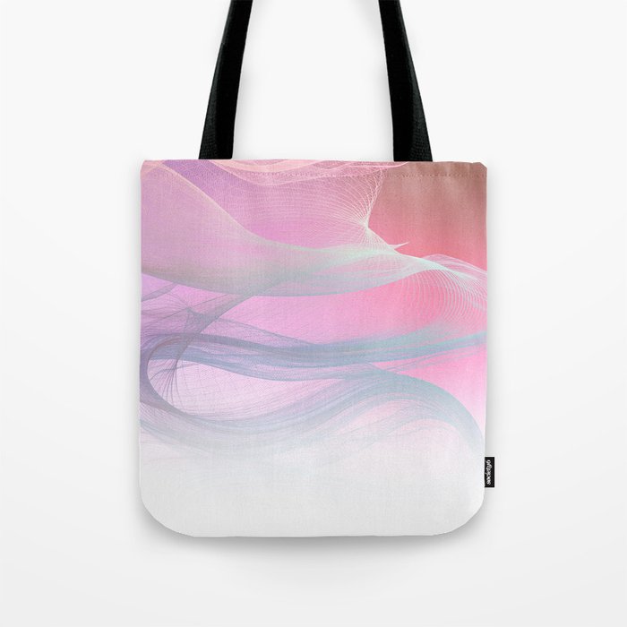 Flow Motion Vibes 1. Pink, Violet and Grey Tote Bag by Dominique Vari ...