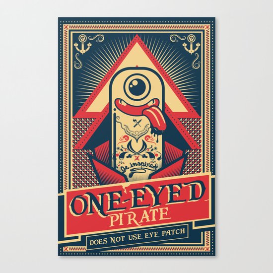 One-eyed Pirate Canvas Print