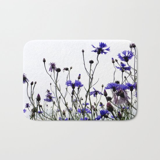 Cornflowers blue Bath Mat