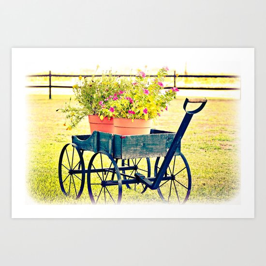 Blooming Wagon Art Print