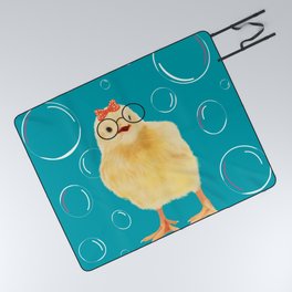 Cute Baby Chick Picnic Blanket | Farm, Funnyanimal, Sweet, Cuteanimals, Chicks, Bubbles, Playful, Farmlife, Animallovers, Birdlover 