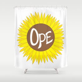 Hand Drawn Ope Sunflower Midwest Shower Curtain