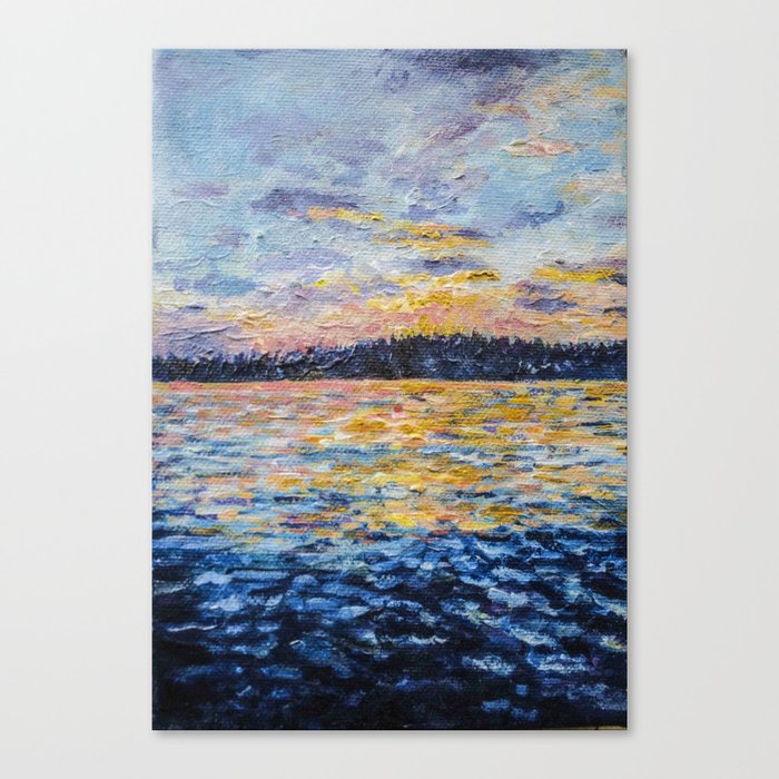 sunset in stockholm Canvas Print