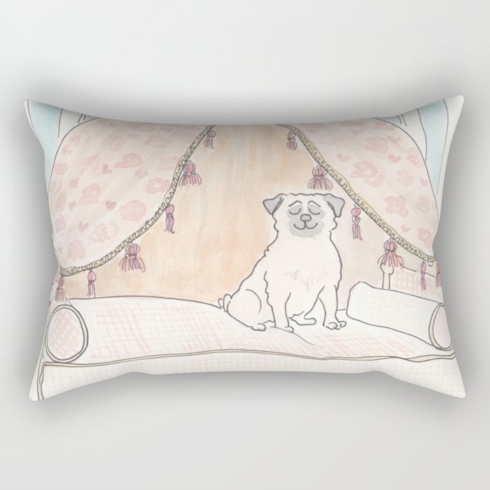 Pampered Pug Rectangular Pillow