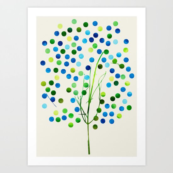 Tree of Life_Aqua by Jacqueline and Garima Art Print
