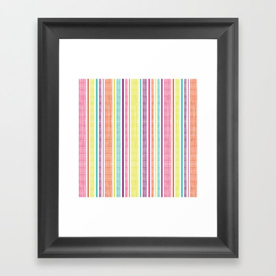 Textured Stripes Framed Art Print