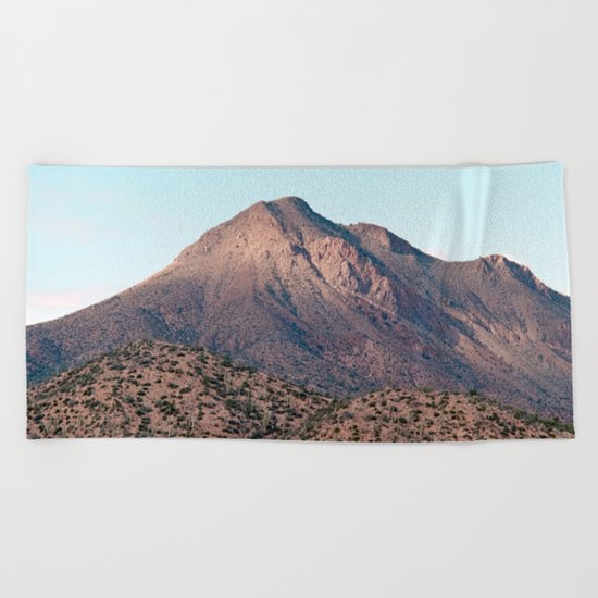the mountain layer Beach Towel