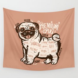 Anatomy of pug Wall Tapestry