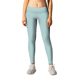 Pastel Blue Solid Color Hue Shade - Patternless Leggings