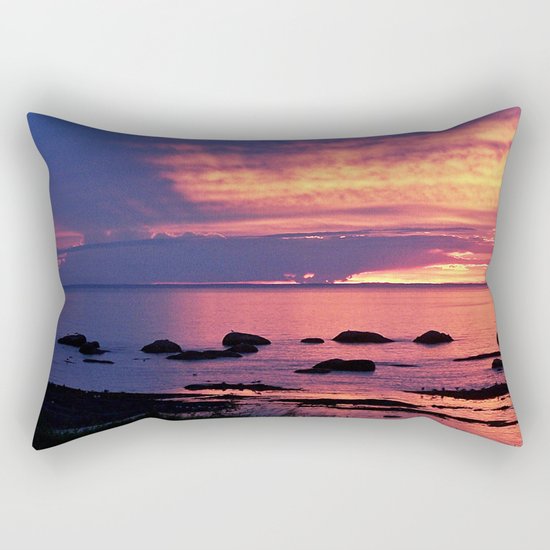 Sunset on the Mighty St-Lawrence Rectangular Pillow