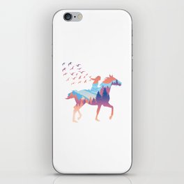 Horse Girl Rider Horses Gallop Ride iPhone Skin