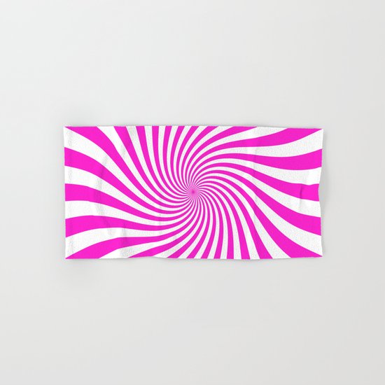 Swirl (Hot Magenta/White) Hand & Bath Towel