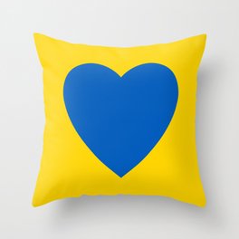 Blue and Yellow Solid Shapes Ukraine Colors 100% Commission Donated To IRC Read Bio Throw Pillow