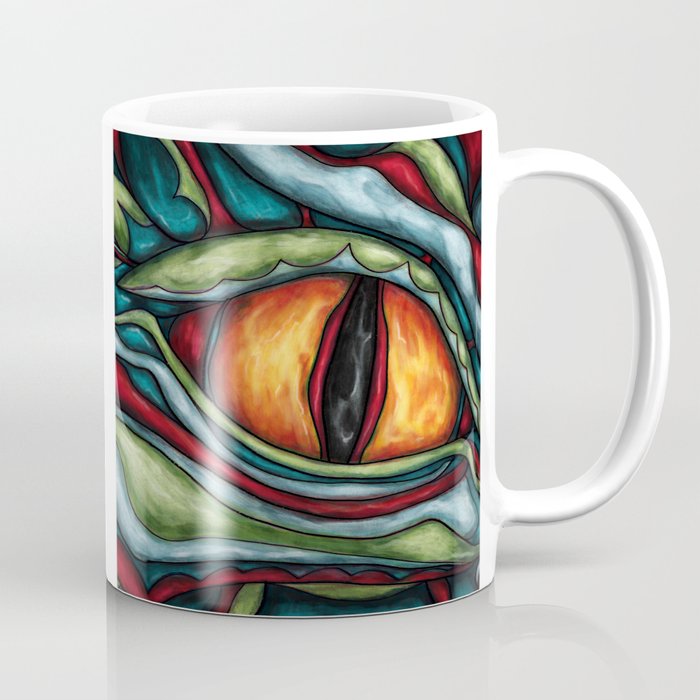 Bright dragon eye painting, fantasy art Coffee Mug