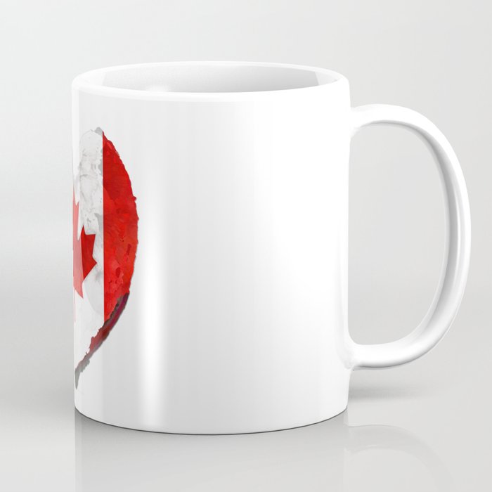 I Love Canada - Canadian Flag Heart Art Coffee Mug